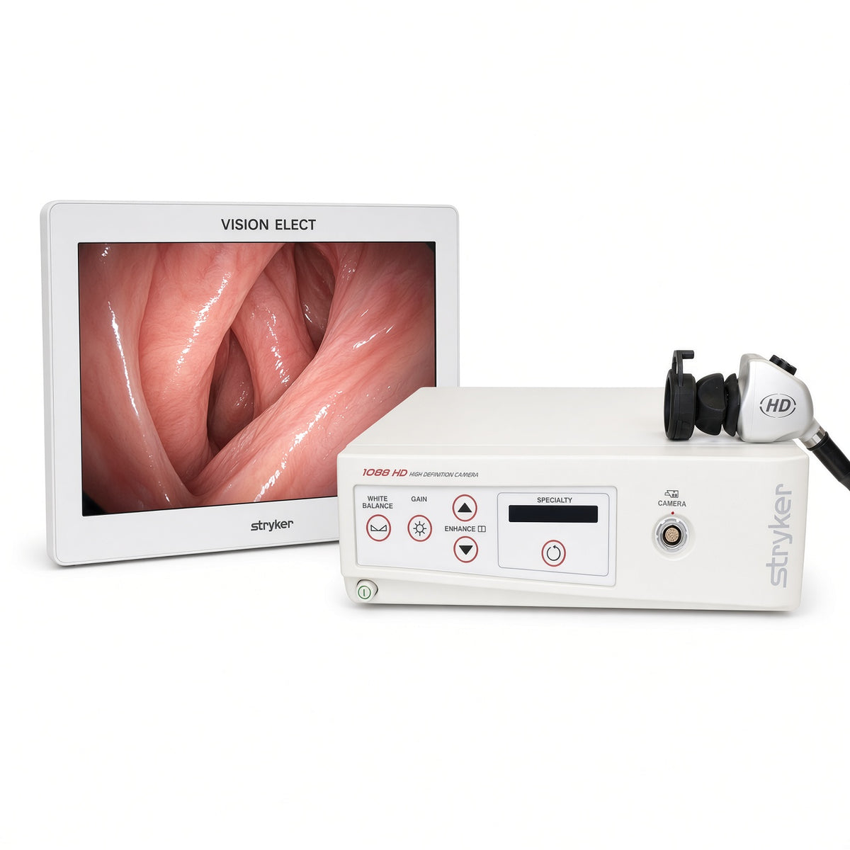 Stryker 1088 HD Digital Camera System with 21" VISION ELECT monitor - Video Systems - pre-owned surgical equipment